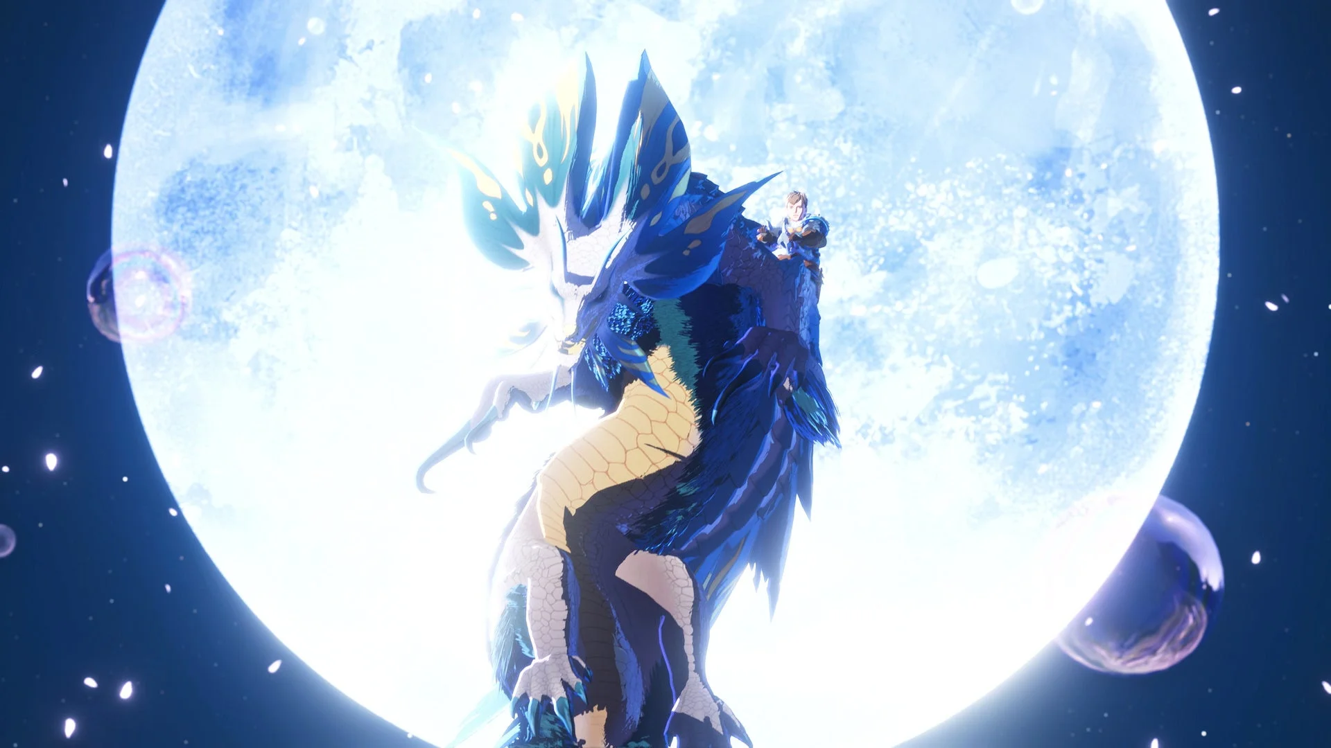 満月を背にしたアルシュベルドの雄大な姿