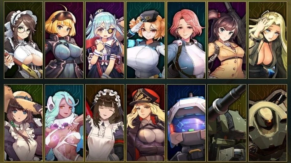 『ラストオリジン』に登場する複数の美少女キャラクターたち