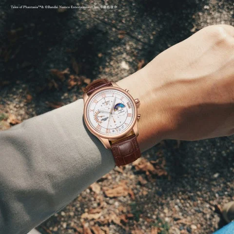 腕に着用した記念時計の落ち着いた着用イメージ