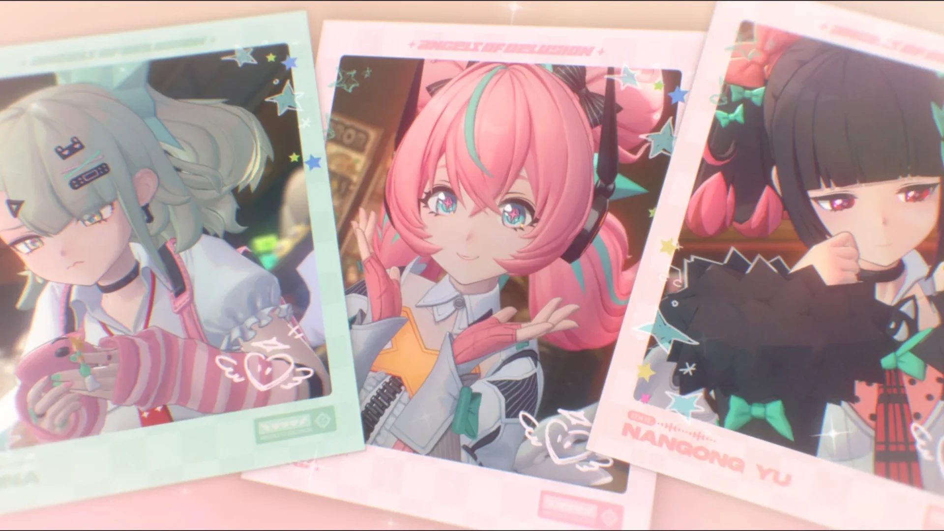 新登場のアイドル陣営「妄想エンジェル」のメンバー3人