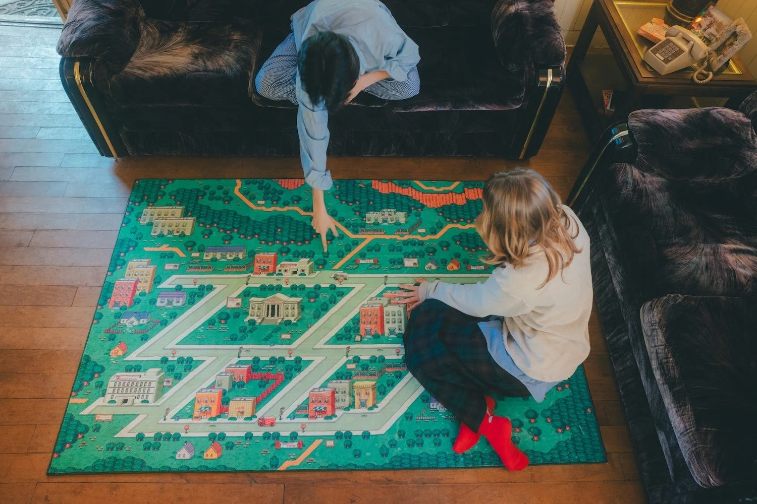 『MOTHER2』のオネットMAPデザインのラグマット