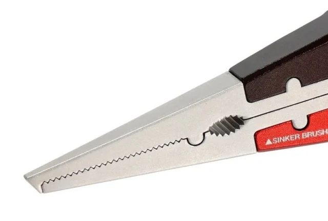 8inch アルミプライヤーの針外しやフック交換に便利なロングノーズ
