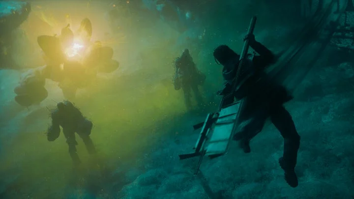 異空間で能力を使う主人公と複数の敵