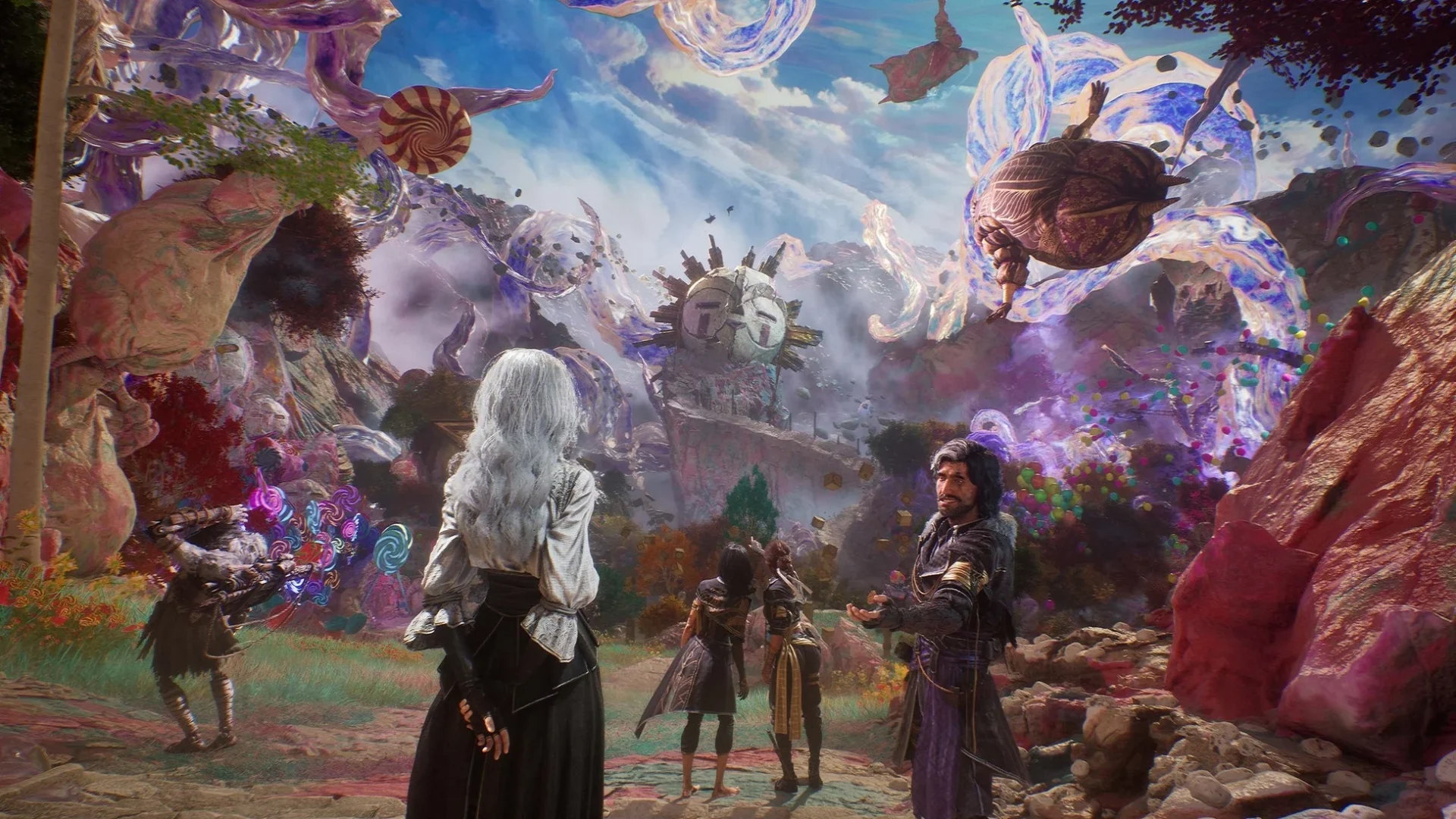 新エリアで探索する第33遠征隊のメンバーたち