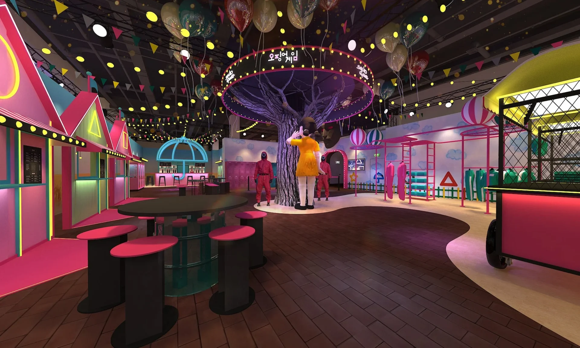 Netflix渋谷リアル・イカゲーム会場内のヨンヒの遊び場