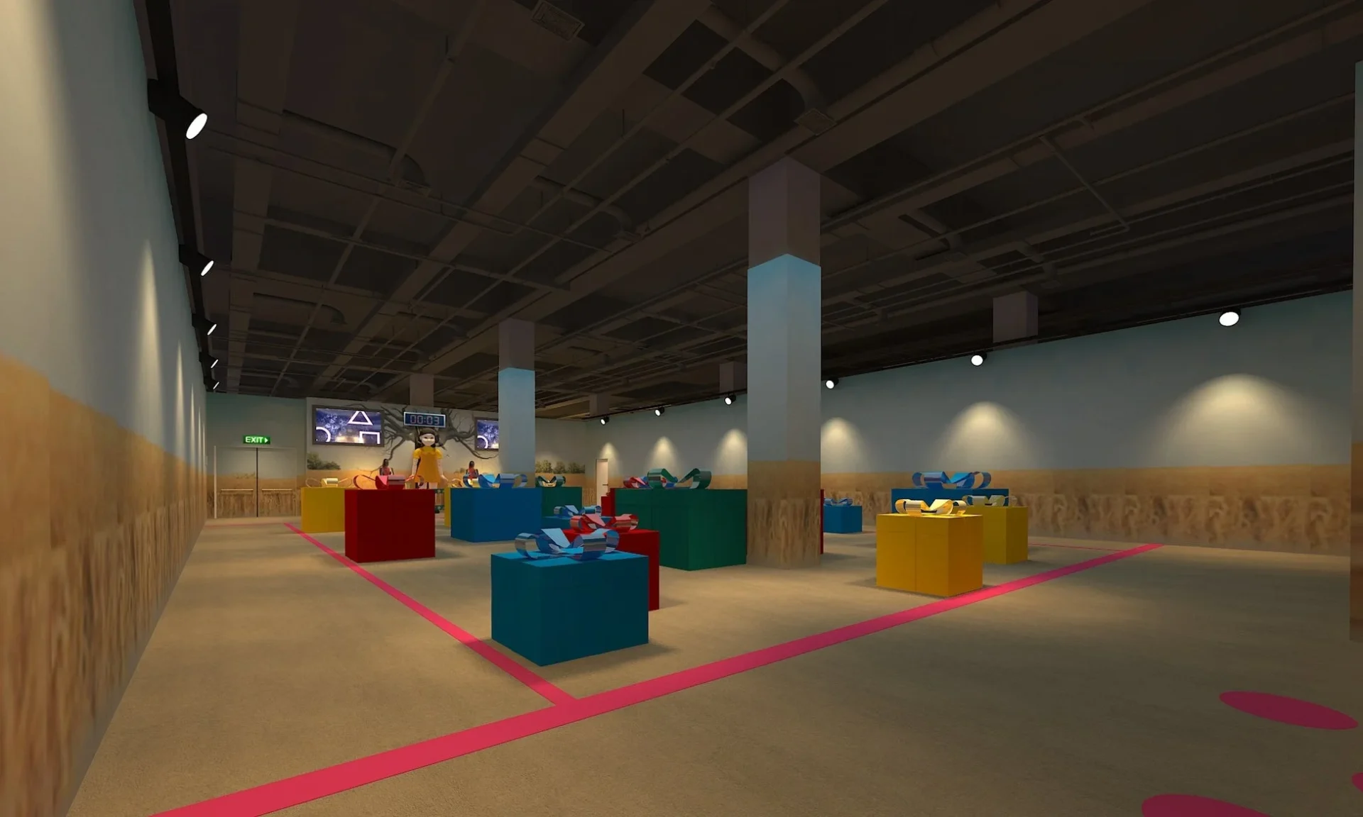 Netflix渋谷リアル・イカゲームのだるまさんがころんだゲームエリア