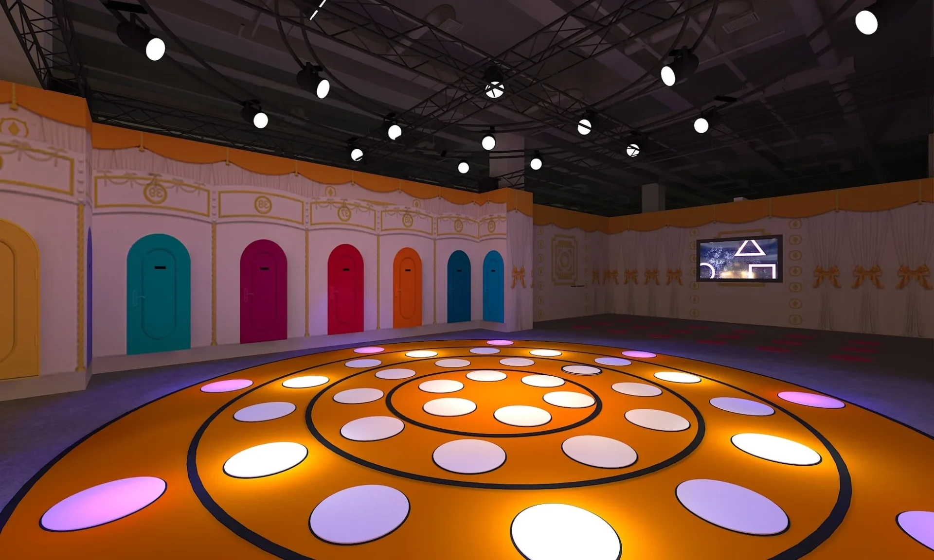 Netflix渋谷リアル・イカゲームの円形ゲームエリア