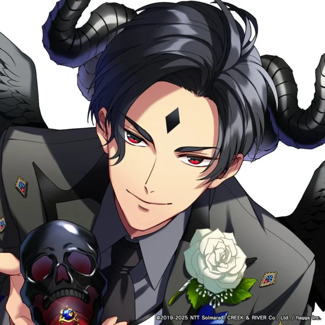 イケメン悪魔調教ゲーム『Obey Me!』のキャラクター、長男ルシファーのイラスト。