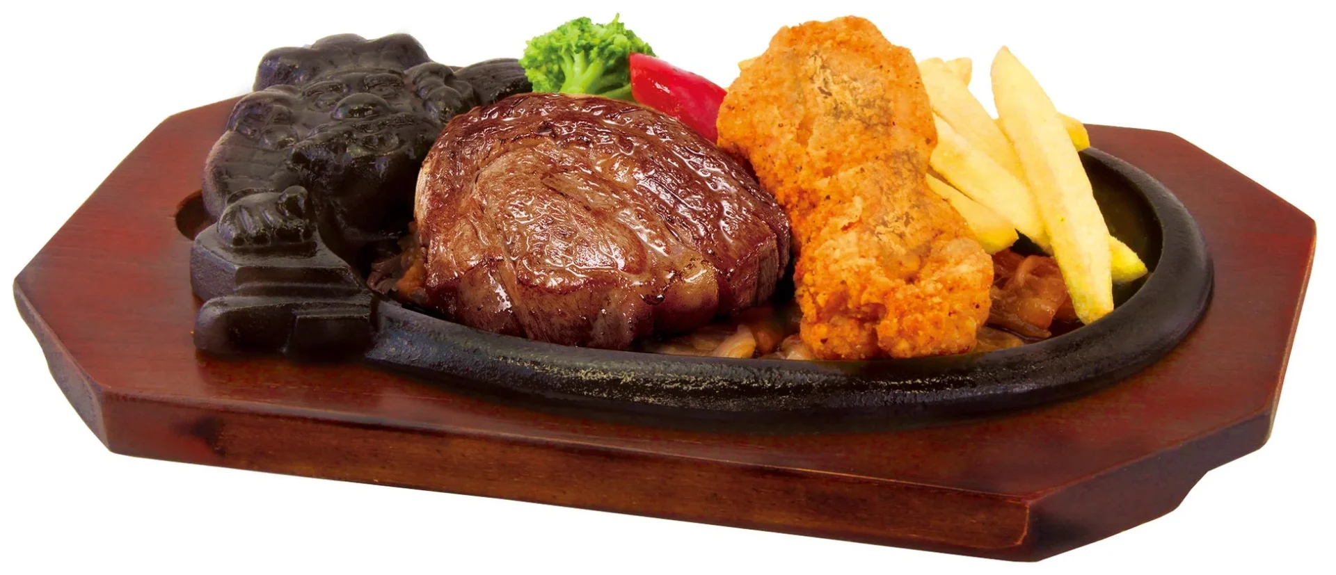 炭焼き極選リブロースステーキとビリチキのセット