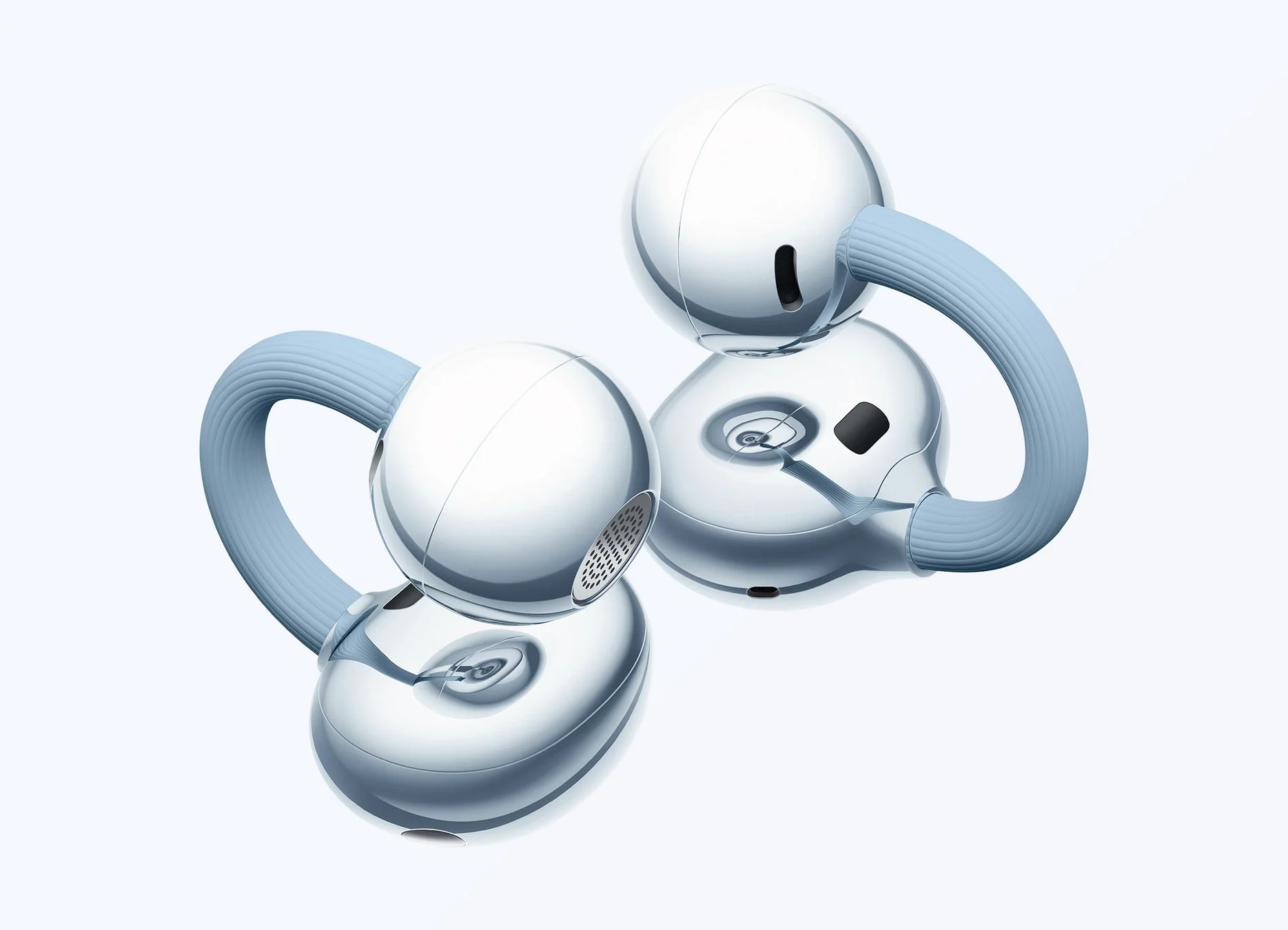 進化したC-bridgeデザインのHUAWEI FreeClip 2本体クローズアップ