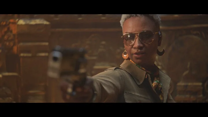 『Tomb Raider: Catalyst』に登場するサングラスをかけた女性キャラクター。