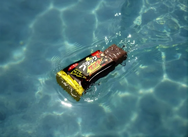 水面に浮かぶブラックサンダールアー