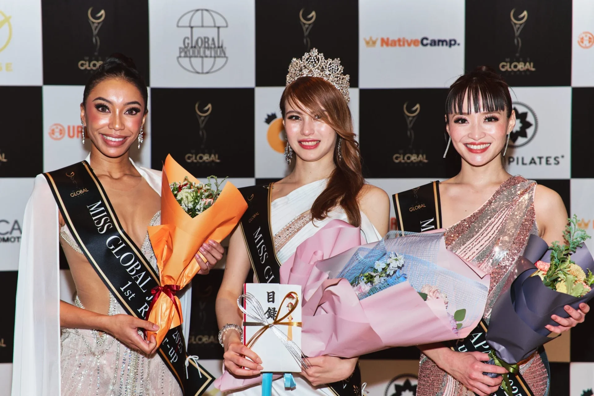 ミス・グローバルジャパン日本大会の優勝者と上位入賞者