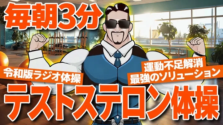 SNS230万フォロワーの筋トレ界のカリスマ・Testosteroneが「テストステロン体操」をリリース！　毎朝3分で心身を活性化