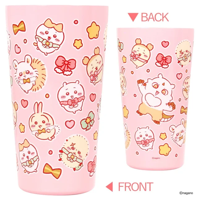 ちいかわステンレスタンブラー パステルピンクver. 前後デザイン