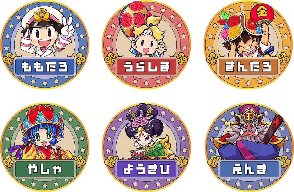 桃太郎電鉄2コラボイベントの社長チームキャラクター6種