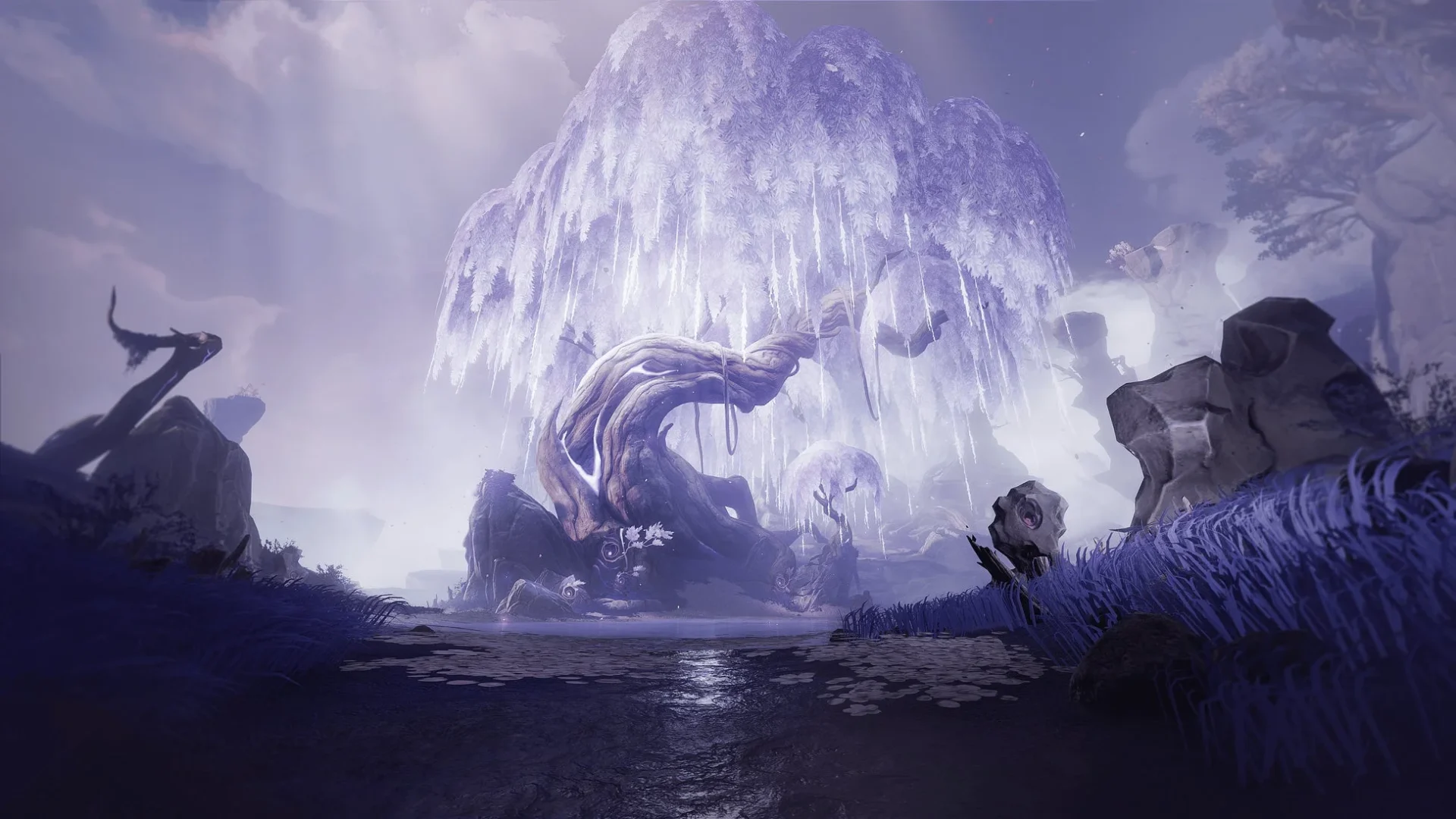 新エリア「華胥」の幻想的な木と風景