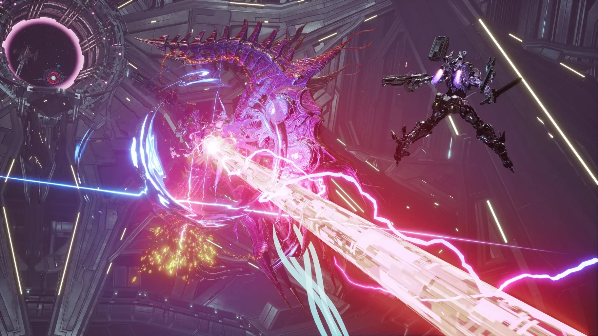 新規ボス「イモータルヴォイドRT：Ω」の強力なビーム攻撃