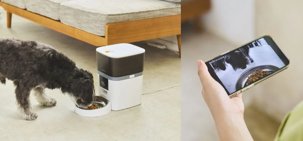 スマホで愛犬・愛猫を見守れる！　カメラ付き自動給餌器がエレコムから新発売