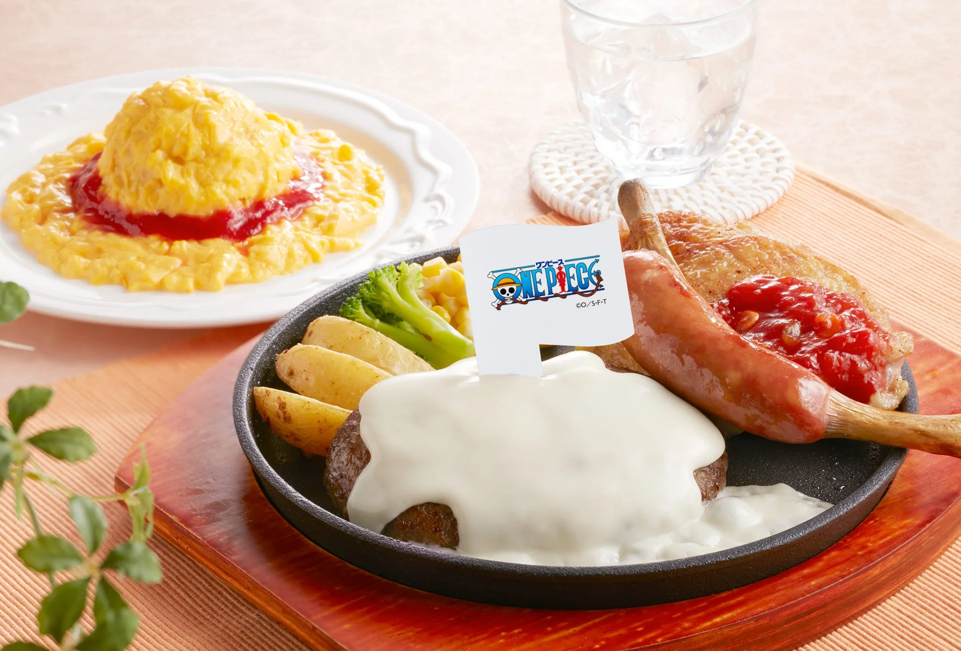 ルフィのドン！！と山盛り肉々グリル＆麦わらオムライス