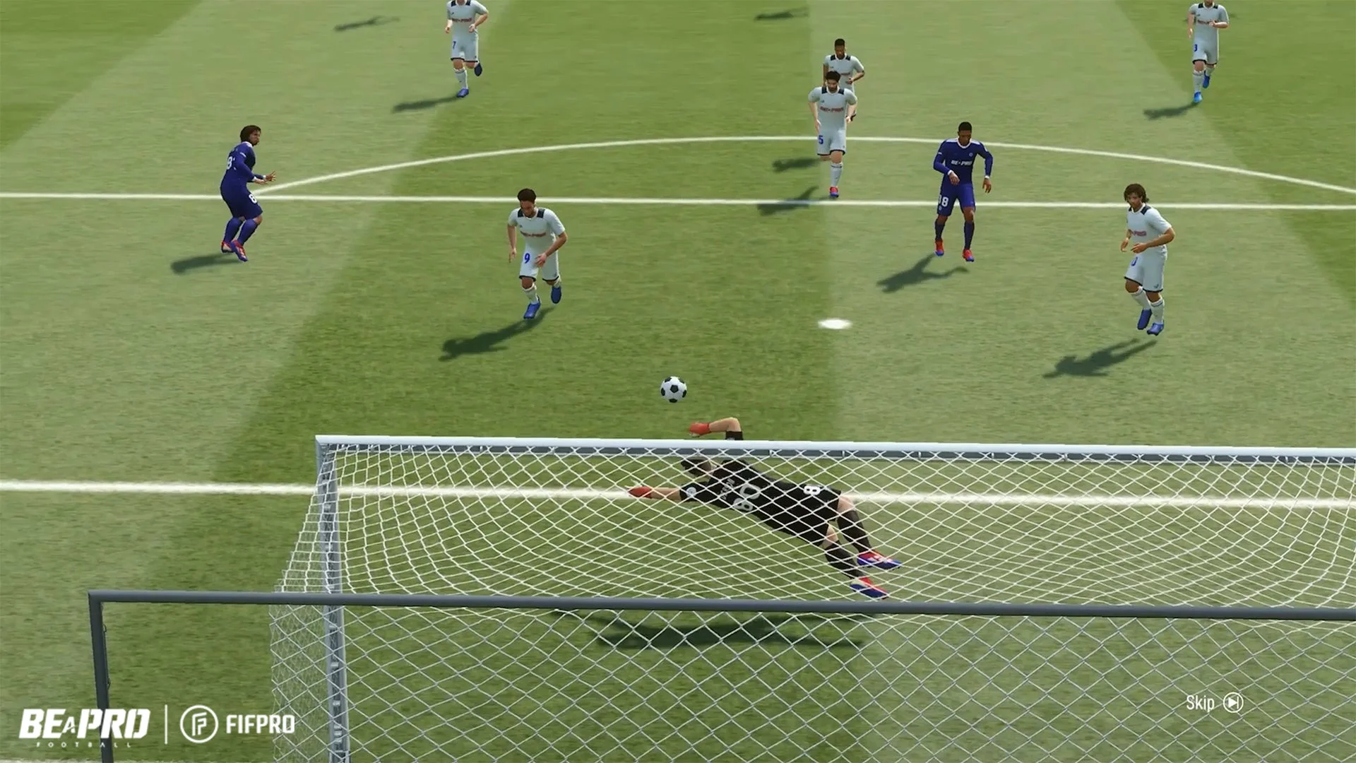 『Be A Pro: Football』のゴール前でのシュートシーン