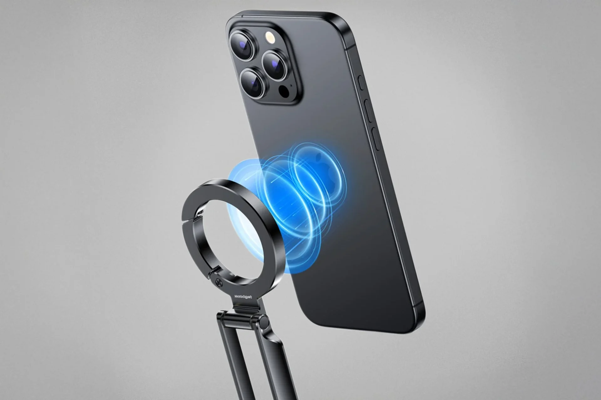 MagSafeでiPhoneを強力に固定するMaGdget Carabiner Stand