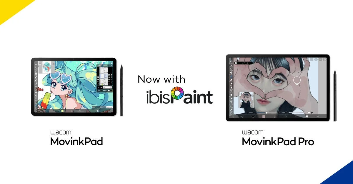 Wacom MovinkPadとMovinkPad ProでイラストアプリibisPaint Xを使用している画面
