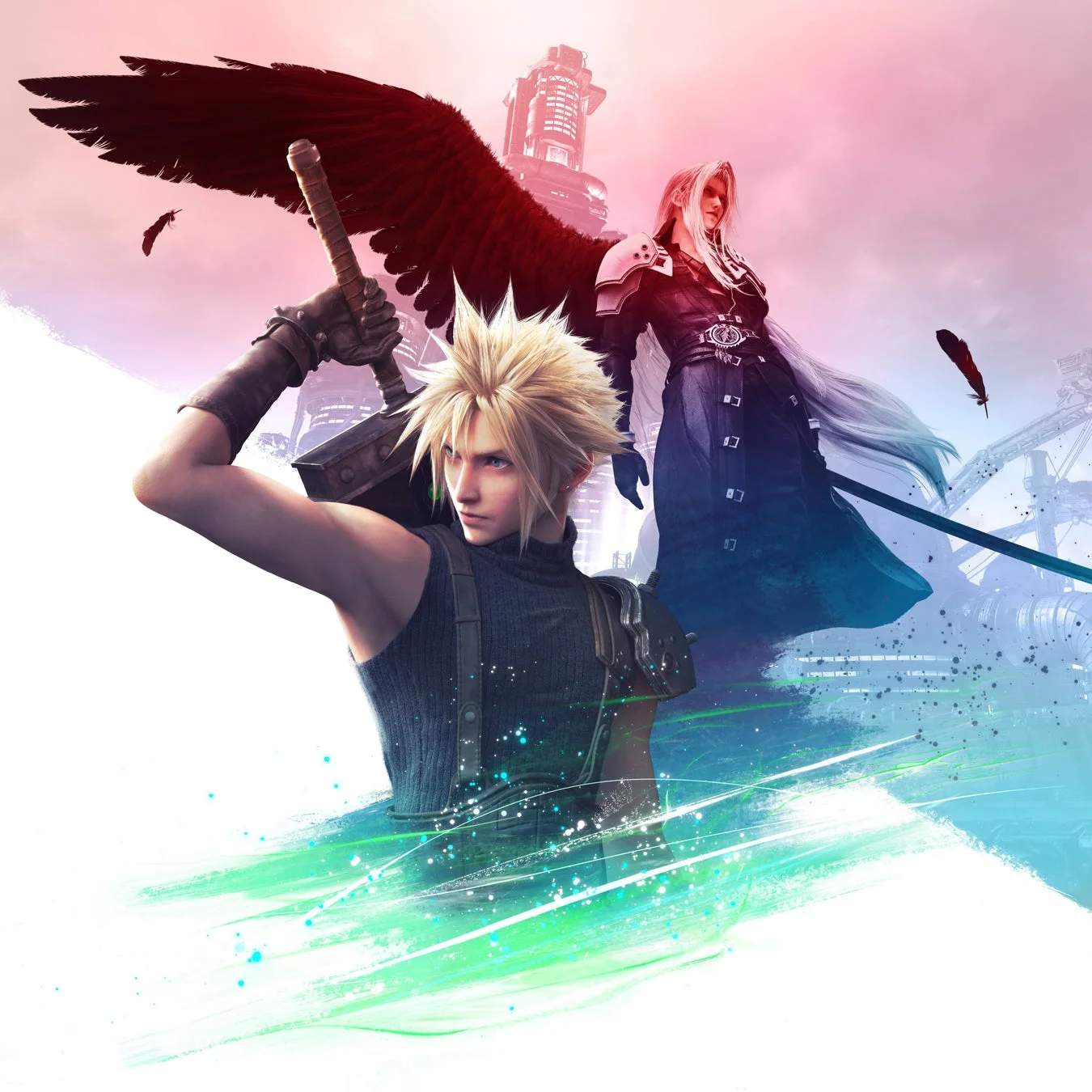 FINAL FANTASY VII REMAKE INTERGRADEのクラウドとセフィロスが描かれたビジュアル