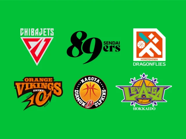 レバンガ北海道、仙台89ERS、千葉ジェッツなど6チームのプロバスケットボールチームロゴ