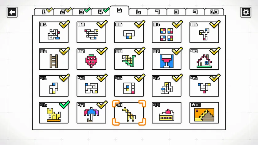 200以上のステージが並ぶステージ選択画面