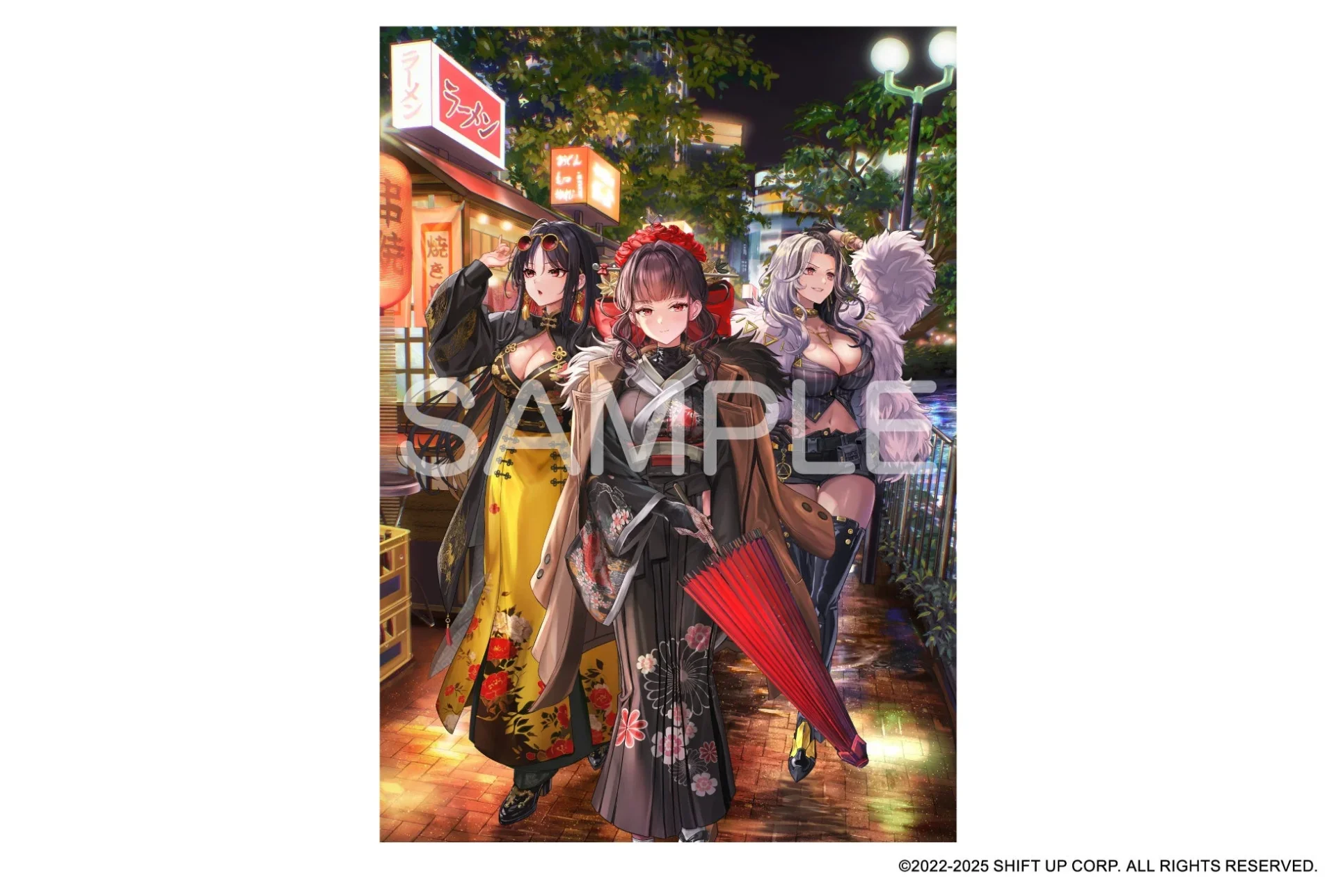 福岡会場の描き起こしイラスト「サクラ」「モラン」「ロザンナ」