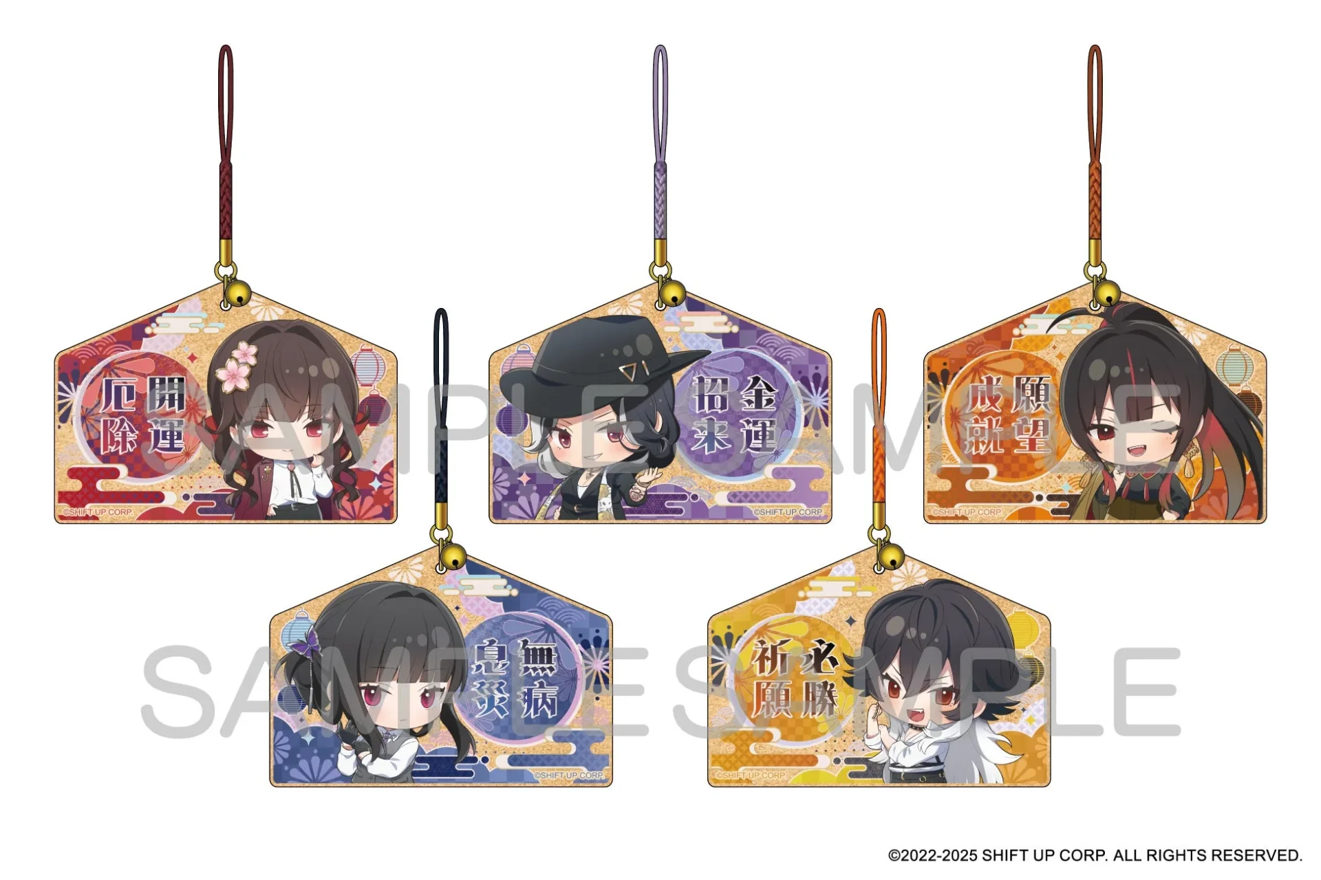 福岡会場限定「NIKKE 福岡限定 ミニ絵馬ストラップ」全5種