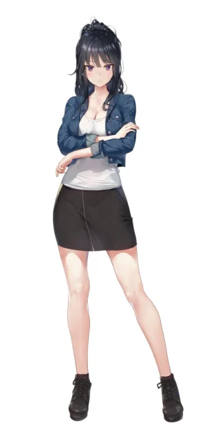 『廃深』ヒロイン白石梓の全身イラスト。