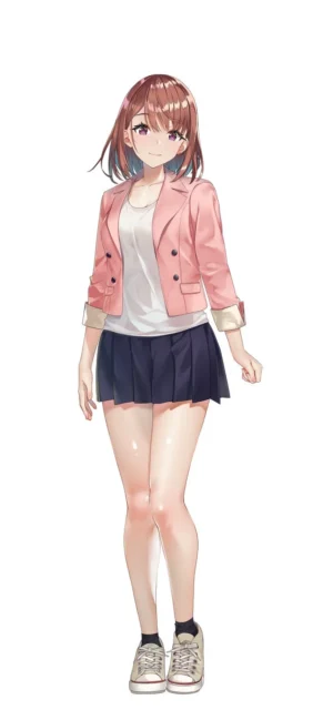 『廃深2』ヒロイン愛月陽葵の全身イラスト。