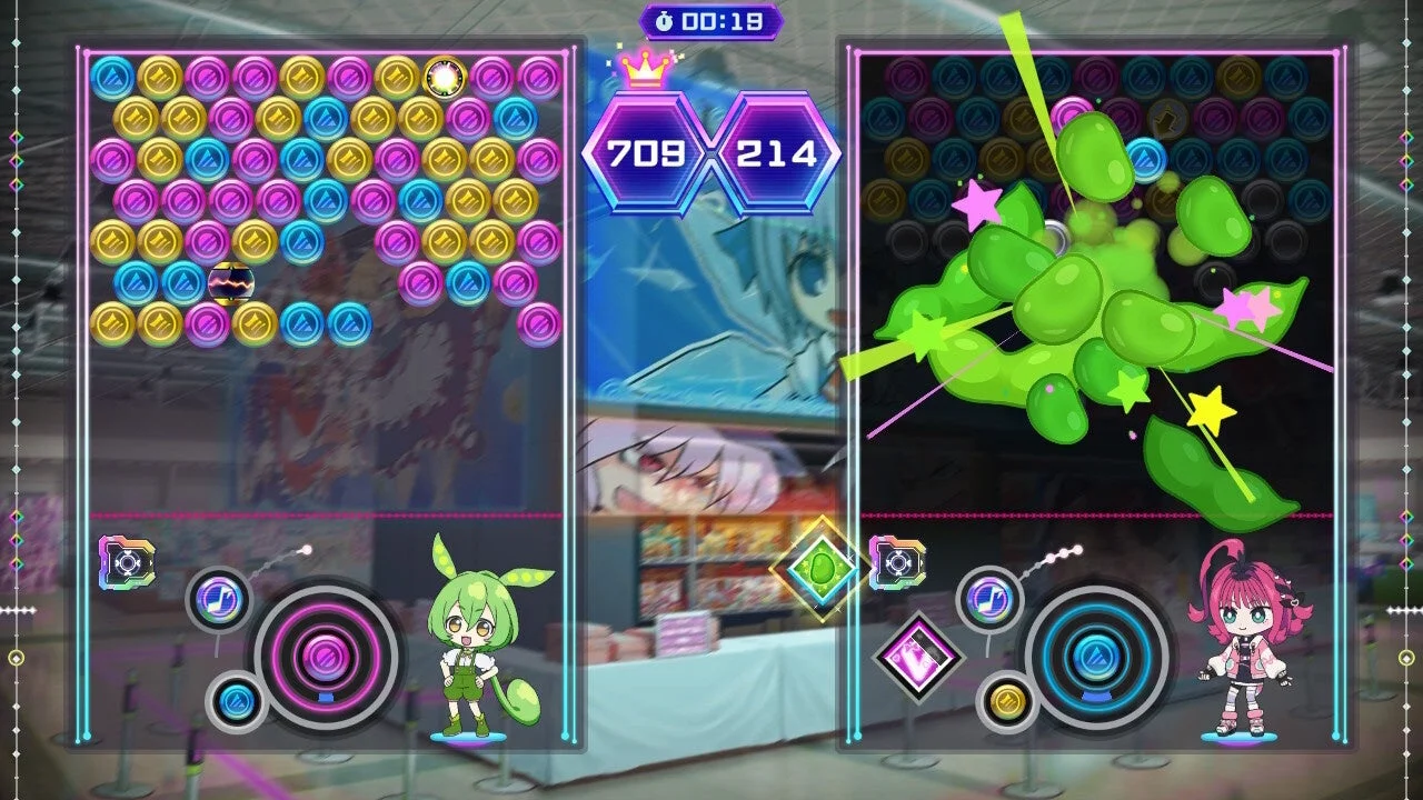 『QQQbeats!!!』ずんだもんの対戦プレイ画面1