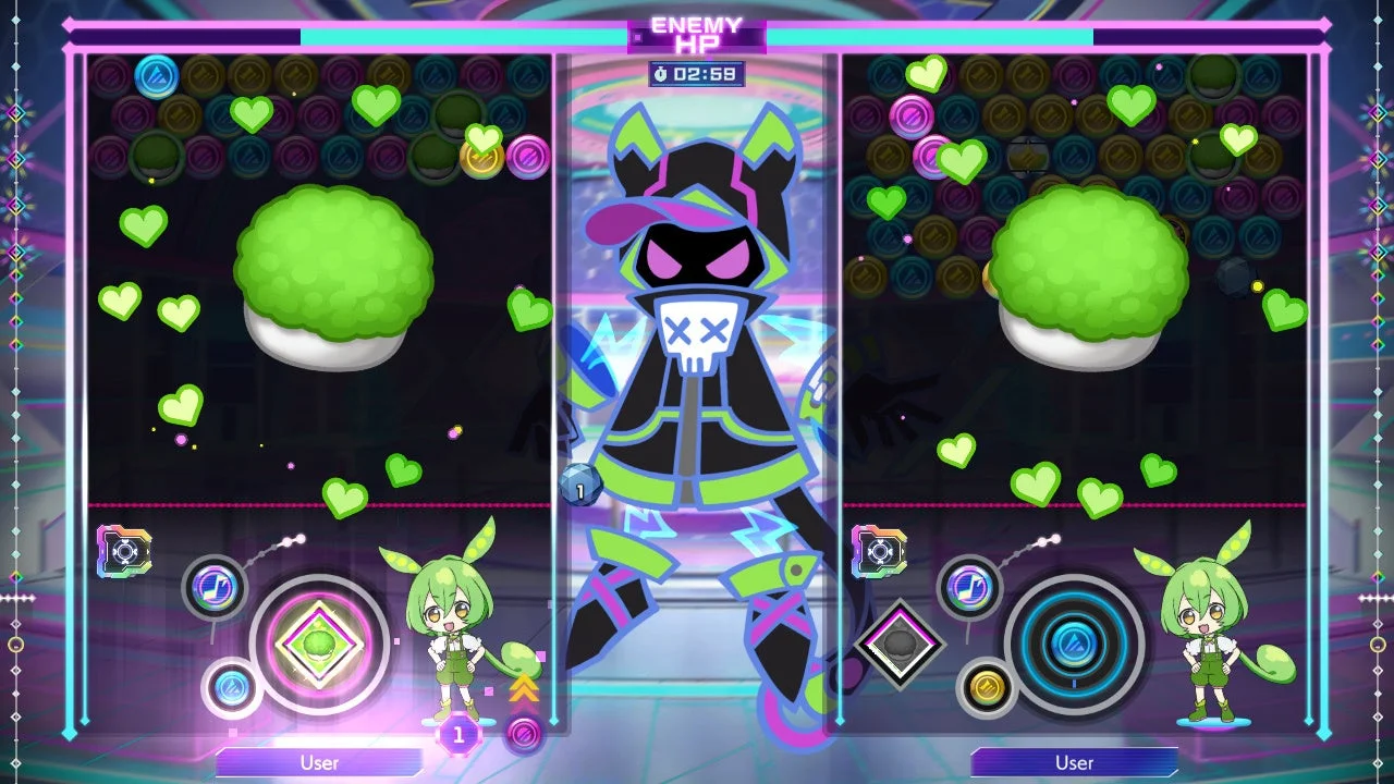 『QQQbeats!!!』ずんだもんの対戦プレイ画面2