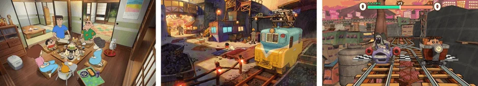 クレヨンしんちゃん『炭の町のシロ』のゲームプレイ画面