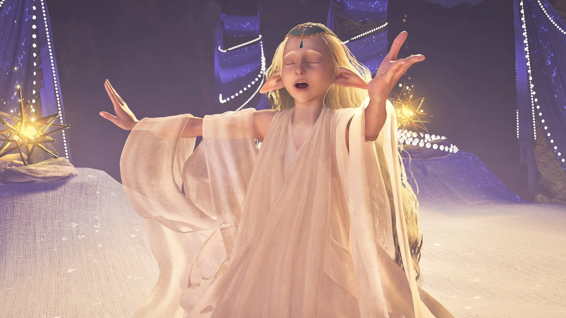 大集会所で歌を捧げる歌姫