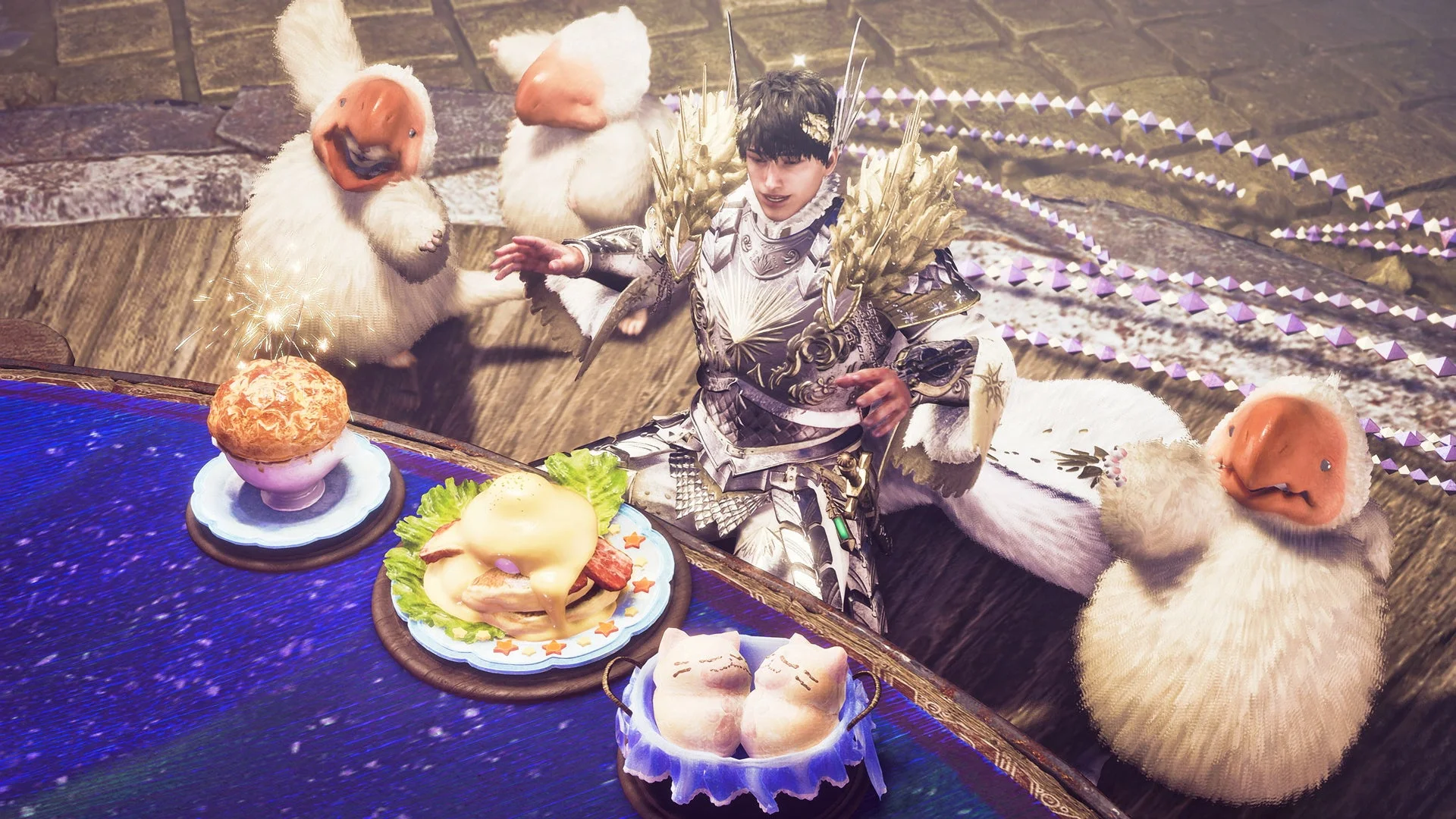 大集会所の特別な食事とハンター