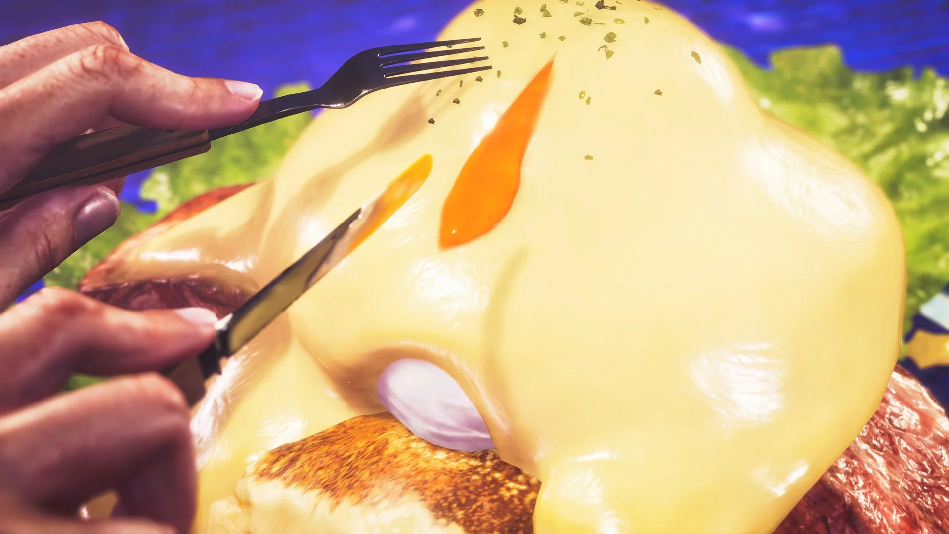 豪華な特別な食事のクローズアップ