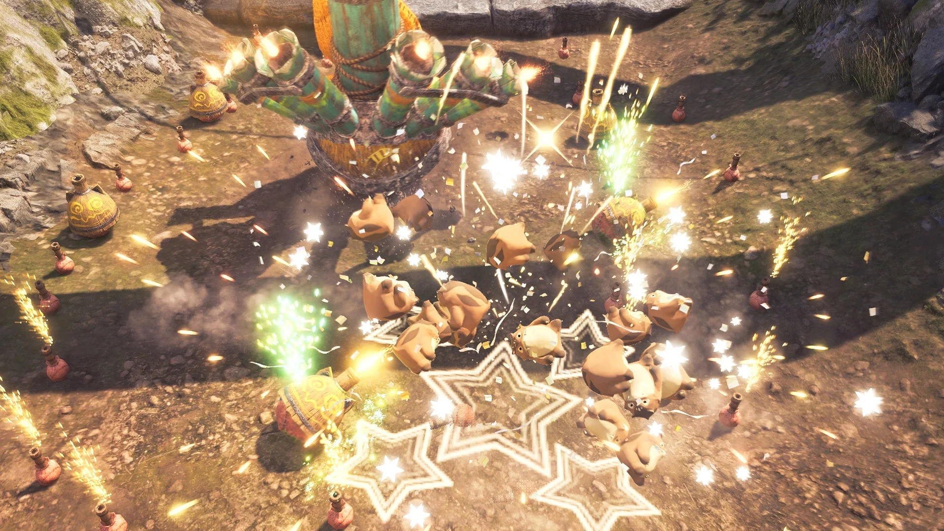 タルコロ爆弾が爆発する様子