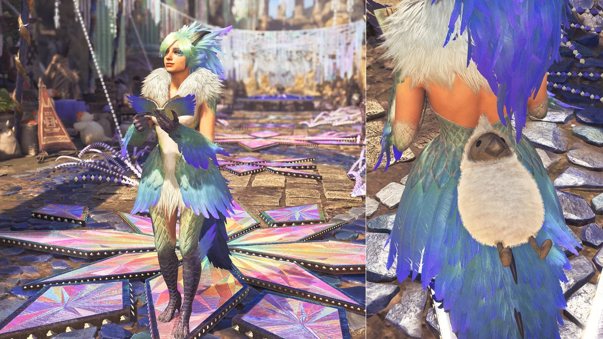 アルマ着せ替え衣装「尾羽スカート煌めくセクレトドレス」