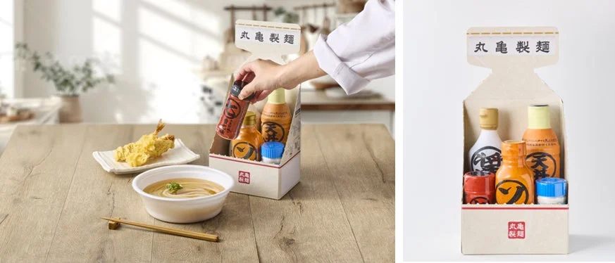 丸亀製麺の調味料五種セット、全国販売開始！　自宅で店の味を再現できる手土産にもぴったり