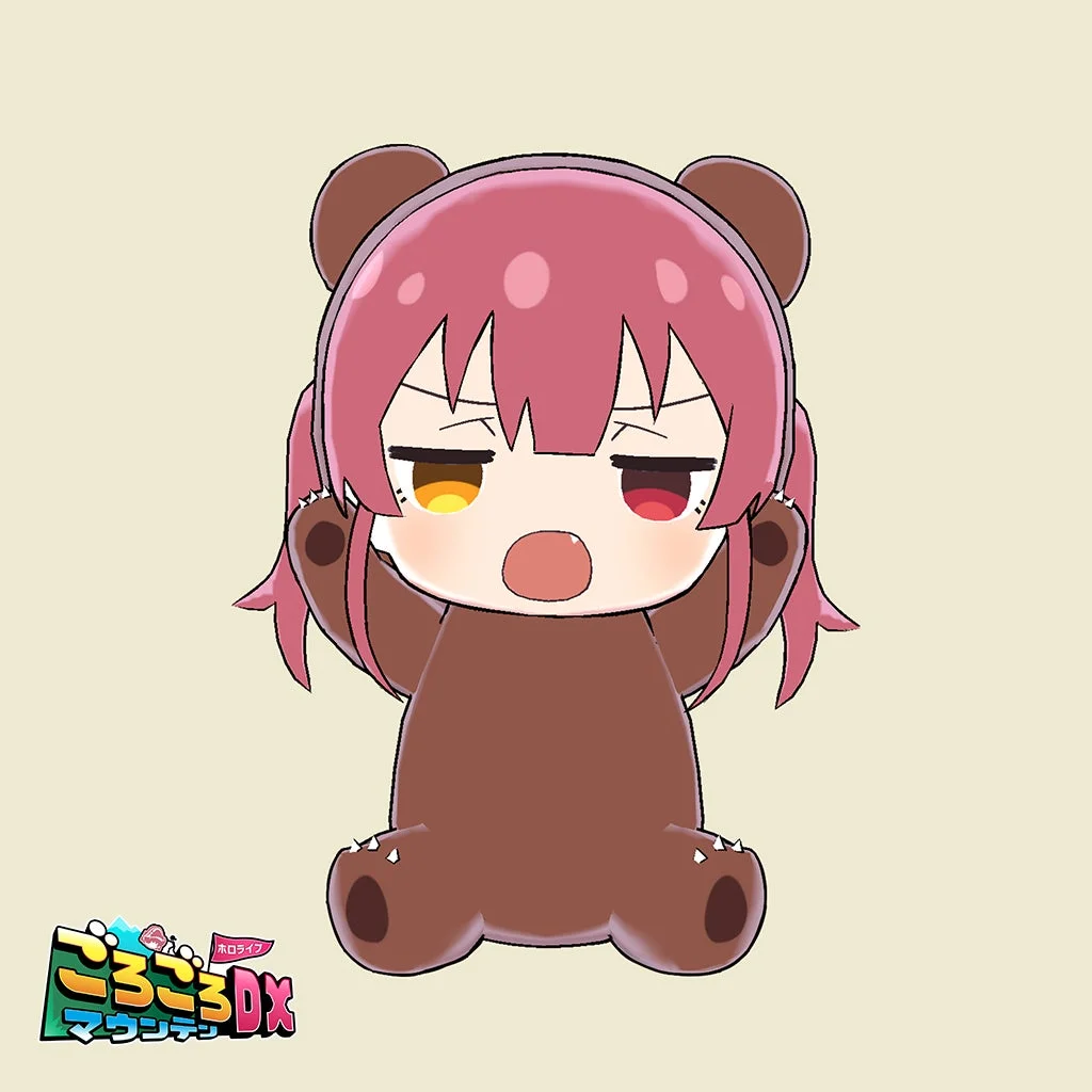 『ホロライブごろごろマウンテンDX』の連動特典キャラクター「クマリン」の立ち絵。