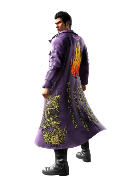 桐生一馬の特攻服姿、背中には龍の刺繍