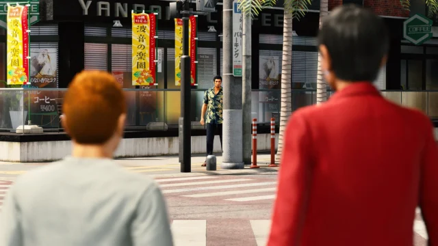 桐生一馬が街中で出会うサブストーリーの場面