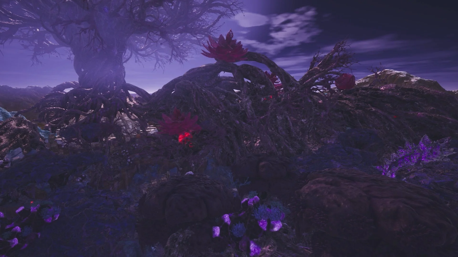 中間アップデートで追加された新PvPvEマップ「汚染森林」の風景