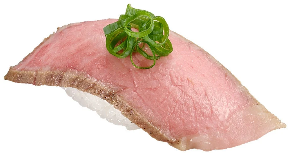 国産ブランド黒毛和牛「黒樺牛」を使用したローストビーフにぎり