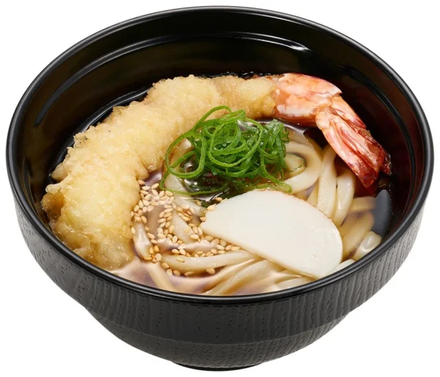 スシローオリジナルの出汁が広がる「デカえび天うどん」