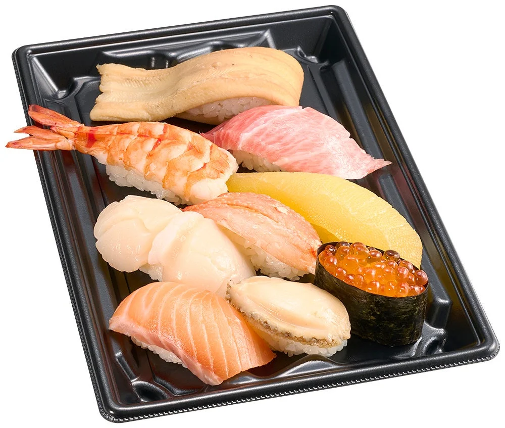 スシローの冬のごちそうセット1人前、豪華ネタの盛り合わせ